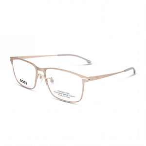 Hugo Boss 1467/f Matte Gold Rectangle Eyeglasses for Unisex, Metal frame