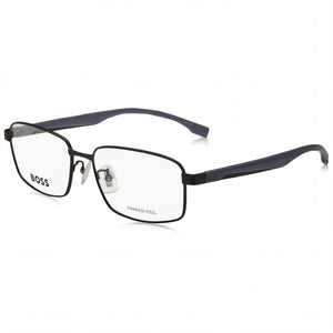 Hugo Boss 1470/F Matt Black Rectangle Eyeglasses for Unisex, Alloy Steel frame