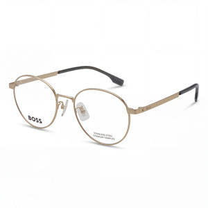 Hugo Boss 1475/F Gold Round Eyeglasses Unisex, Alloy Steel frame