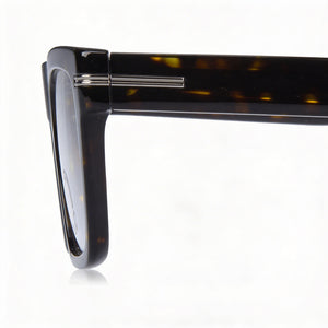 Hugo Boss 1503 Rectangle Eyeglasses Unisex — side view, Havana Plastic temples