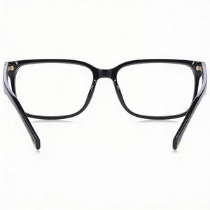 Hugo Boss 1511 Rectangle Eyeglasses Unisex — side view, Black Acetate temples