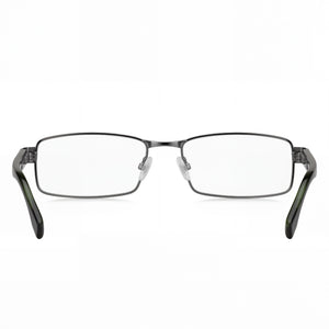 Hugo Boss 1519 Rectangle Eyeglasses Men — side view, Silver Alloy Steel temples