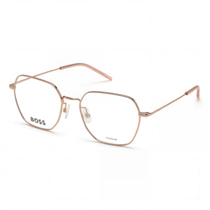 Hugo Boss 1534 Gold Square Eyeglasses for Women, Titanium frame