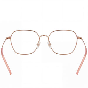 Hugo Boss 1534 Square Eyeglasses Women — side view, Gold Titanium temples