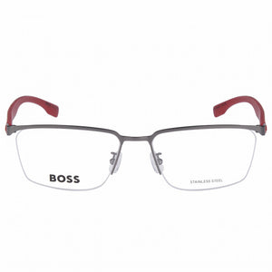 Hugo Boss 1543/F Rectangle Eyeglasses for Men — front view, Alloy Steel