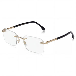 Hugo Boss 1551/A Black Rectangle Eyeglasses for Men, Metal frame