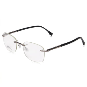 Hugo Boss 1551/C Black Rectangle Eyeglasses for Men, Metal frame