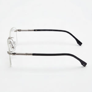 Hugo Boss 1551/C Rectangle Eyeglasses Men — side view, Black Metal temples