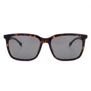 Hugo Boss 1579/S Rectangle Sunglasses for Men — front view, Carbon Fibre frame