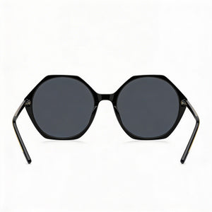 Hugo Boss BOSS 1585/S Round Sunglasses Unisex — side view, Non-Polarized Black lens
