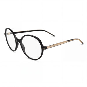 Hugo Boss 1588 Black Round Eyeglasses for Women, Light Acetate frame