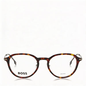 Hugo Boss 1615/F Round Eyeglasses for Men — front view, Acetate
