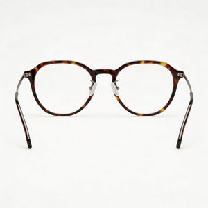 Hugo Boss 1615/F Round Eyeglasses Men — side view, Havana Acetate temples
