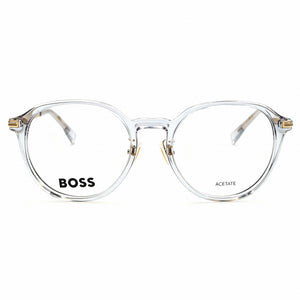 Hugo Boss 1615/F Round Eyeglasses for Men — front view, Acetate