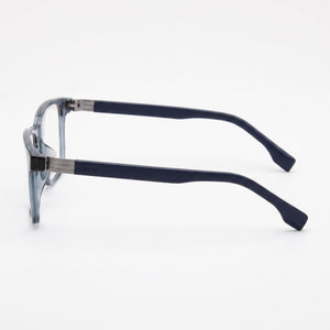 Hugo Boss 1618/F Rectangle Eyeglasses Men — side view, Blue Polyamide temples