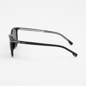 Hugo Boss 1668/F/Sk Square Sunglasses Men — side view, Polarized Gray lens