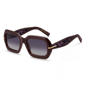 Hugo Boss 1732/G/S Brown Rectangle Sunglasses for Women, Grey Doubleshade lens