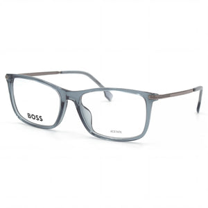 Hugo Boss Blue Rectangle Eyeglasses for Men, 56mm frame