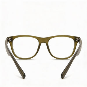 Hugo Boss BO-0218-EZE-17-52-17-140 Square Eyeglasses Unisex — side view, Green Plastic temples