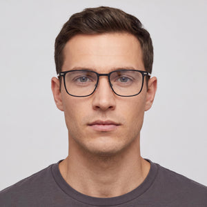 Hugo Boss Boss 1021 Rectangle Eyeglasses for Men — interior view, Polycarbonate demo lenses
