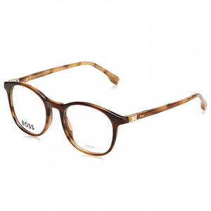 Hugo Boss Boss 1437 Havana Round Eyeglasses Unisex, Acetate frame
