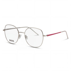 Hugo Boss Boss 1529 Silver Pink Round Eyeglasses for Women, Alloy Steel frame