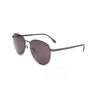 Hugo Boss Boss 1536/f/s Gray Oval Sunglasses for Men, Dark Ruthenium Black lens