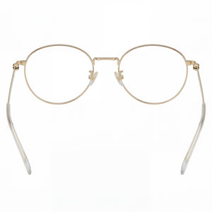 Hugo Boss BOSS 1539/F Round Eyeglasses Men — side view, Gold Alloy Steel temples