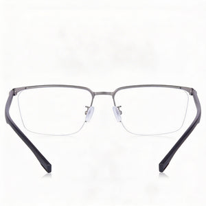 Hugo Boss Boss 1543/f Rectangle Eyeglasses for Men — front view, Alloy Steel
