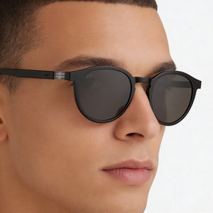 Hugo Boss BOSS 1575/S Round Sunglasses Men — side view, Non-Polarized Black lens