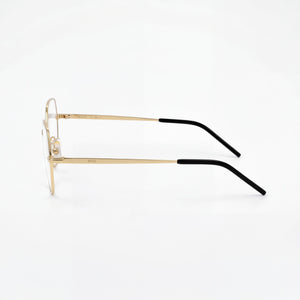 Hugo Boss BOSS 1591 Round Eyeglasses Women — side view, Gold temples