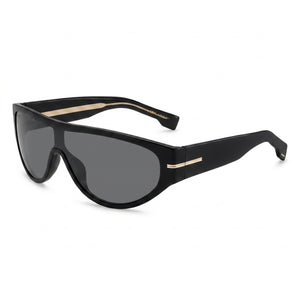 Hugo Boss Boss 1623/S Black Rectangle Sunglasses for Men, Grey lens