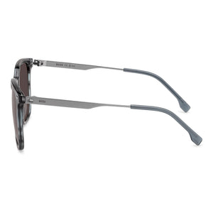 Hugo Boss BOSS 1694/S Square Sunglasses Men — side view, Non-Polarized Striped Grey Ruthenium lens