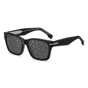 Hugo Boss Boss 1739/F/Sk Black Rectangle Sunglasses for Women, Grey lens