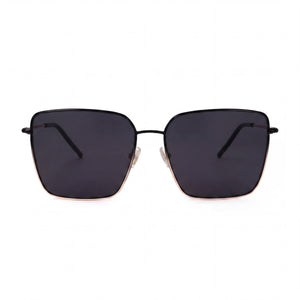 Hugo Boss Casual Square Sunglasses for Women — front view, Stainless Steel frame