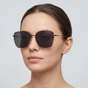 Hugo Boss Casual Square Sunglasses for Women — interior view, Non-Polarized lens detail