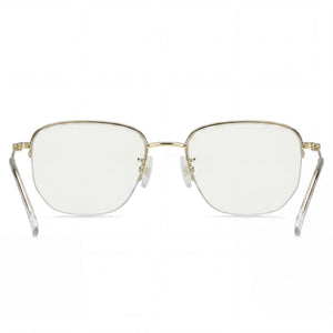 Hugo Boss Casual Round Eyeglasses Unisex — front view, Alloy Steel