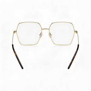 Hugo Boss Casual Square Eyeglasses for Women — front view, Stainless Steel
