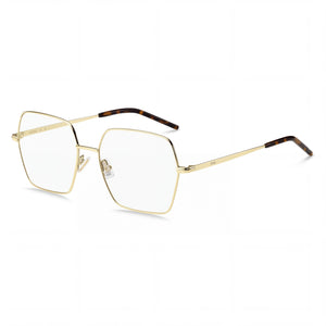 Hugo Boss Casual Black, Gold Square Eyeglasses for Women, Stainless Steel frame