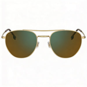 Hugo Boss Aviator Sunglasses for Women — front view, Stainless Steel frame
