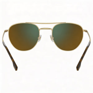 Hugo Boss Aviator Sunglasses Women — side view, Non-Polarized Green lens