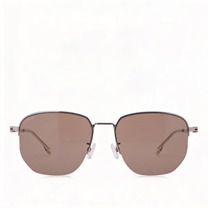Hugo Boss Aviator Sunglasses Unisex — front view, Stainless Steel frame