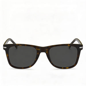 Hugo Boss Black Modern Square Sunglasses for Men — front view, Acetate frame
