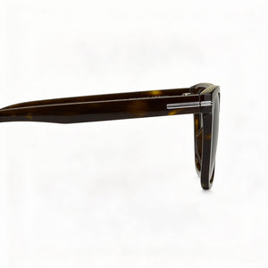 Hugo Boss Black Modern Square Sunglasses Men — side view, Non-Polarized Havana lens