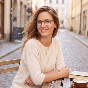 Hugo Boss HG 1083 Matt Brown Eyeglasses Women — lifestyle wear, morning news and coffee routines