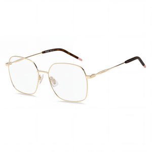Hugo Boss Hg 1185 Gold Square Eyeglasses for Women, Metal frame