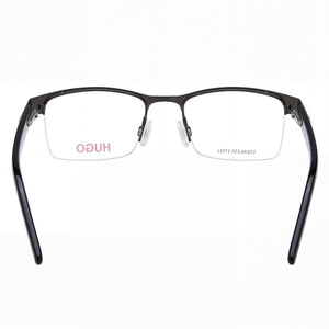 Hugo Boss Hg 1199 Rectangle Eyeglasses Men — side view, Black Stainless Steel temples