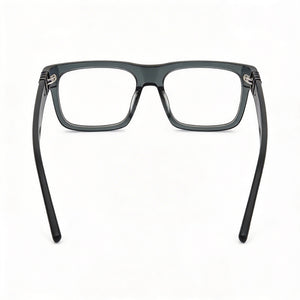 Hugo Boss Hg 1257 Rectangle Eyeglasses Men — side view, Green Acetate temples