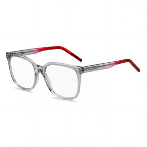 Hugo Boss Hg 1266 Transparent Rectangle Eyeglasses for Women, ECO ACETATE frame