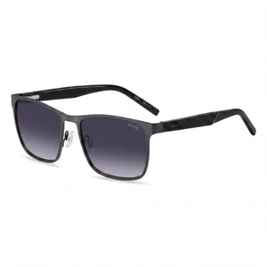 Hugo Boss Hg 1328/S Black Rectangle Sunglasses for Women, Dark grey shaded lens